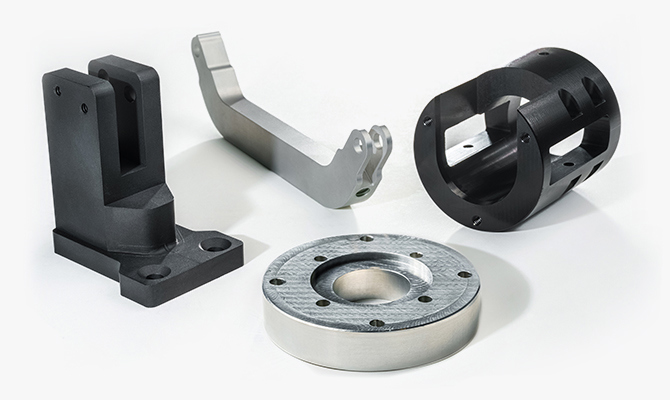 Black and chrome parts made through digital manufacturing