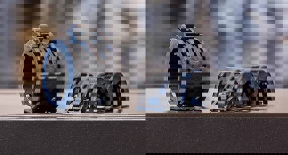 black multi jet fusion 3D printed parts