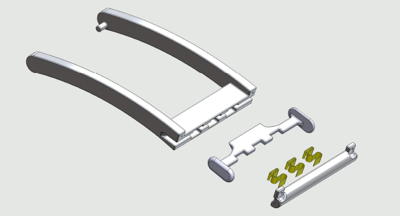 CAD file illustration of Whoop Inc wearable device manufactured by Protolabs