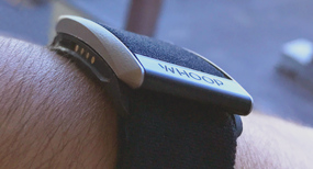 Whoop Inc black injection molded wearable device 