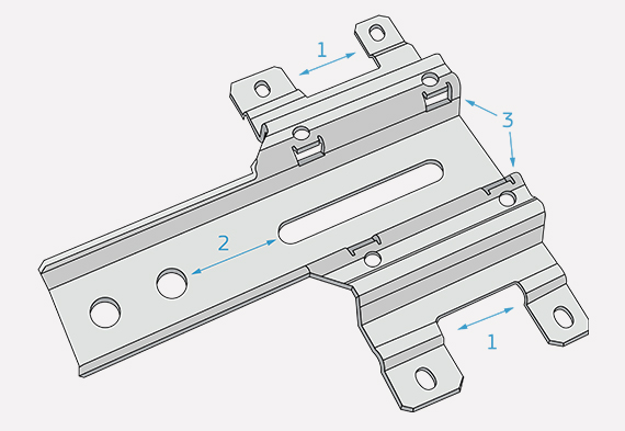 Z shaped offset sheet metal part