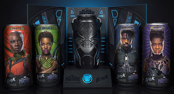 Black Panther movie character water cans with 3D printed mask covering by Protolabs