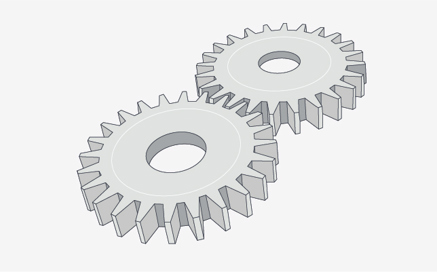 injection moulded plastic gears illustration of friction and wear
