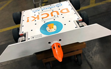 Battlebots DUCK! robot manufactured by Protolabs