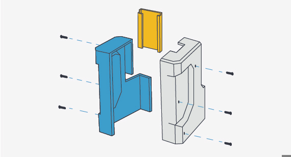 Halten Sie den Entwurf so einfach wie möglich. Wenn das Design zu komplex wird, erwägen Sie, es in mehrere Komponenten zu splitten, die zusammengeschraubt werden können
