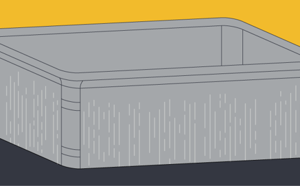 a plastic moulded part with cosmetic defects