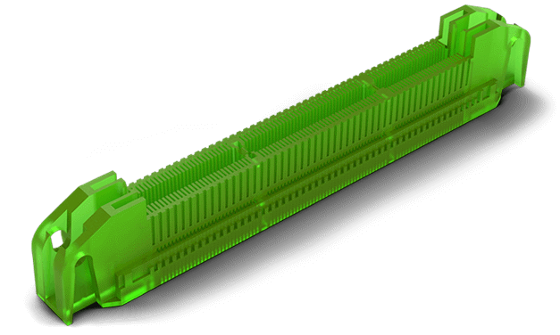 green abs-like 3d printed part