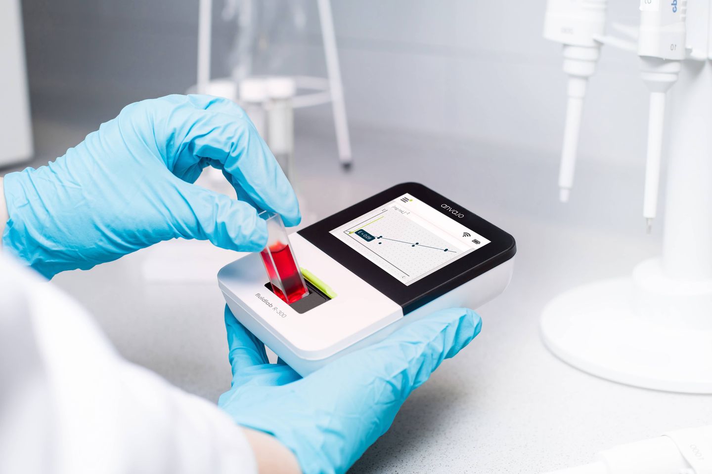 Einfache Handhabung des labortechnischen Messgerätes von anvajo GmbH, Bildquelle: anvajo GmbH