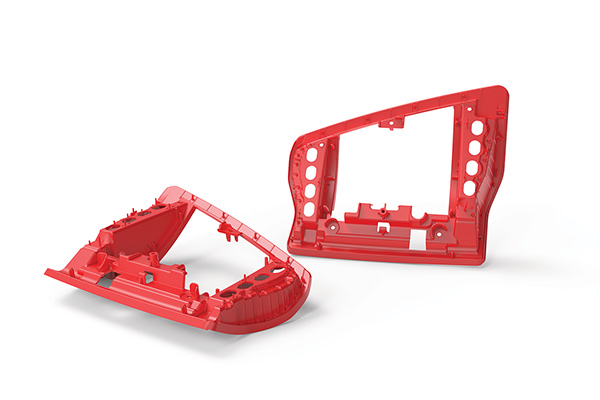 red injection molded part