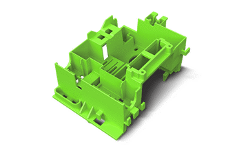 Green rendered part made with rapid prototyping