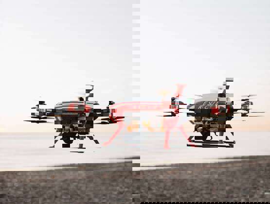 Drone prêt au décollage