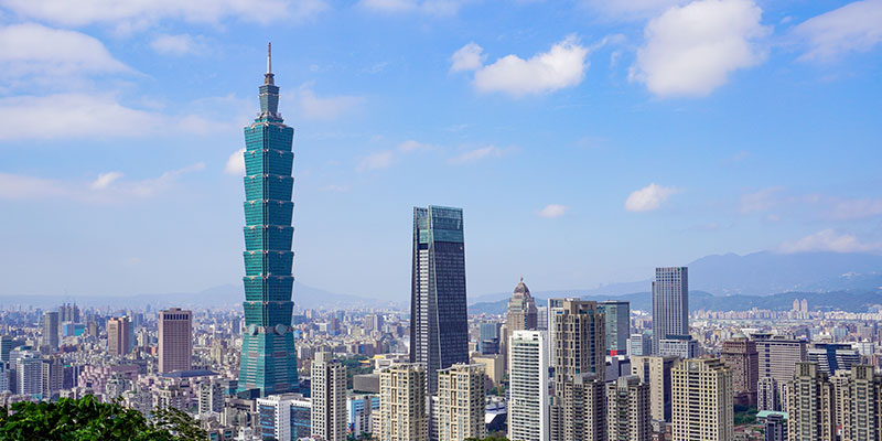 Skyline view of Taipei