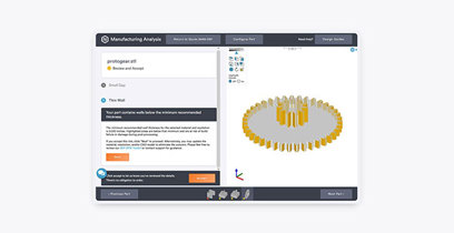 Copia schermo della piattaforma Protolabs