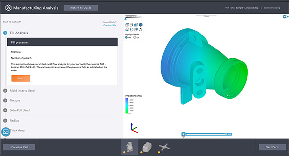 Part shown in on screen workspace