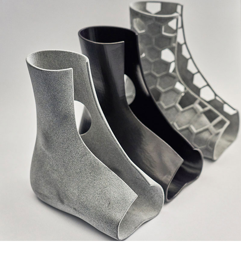 vapour smoothed 3d printed parts