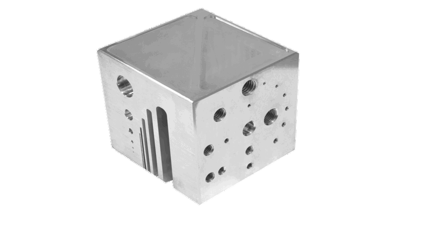CNC machined cube