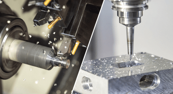 cnc milling and cnc turning processes manufacturing metal parts