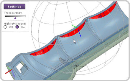 View moldability advisories and other required changes in ProtoViewer