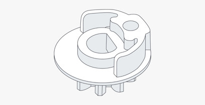 molded components with crushed ribs