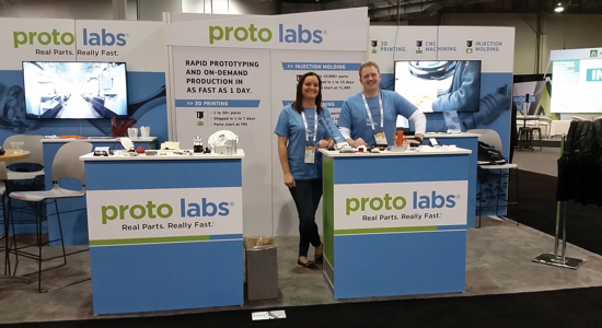 image of Protolabs booth with staff