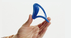 Flexible liquid silicone rubber part