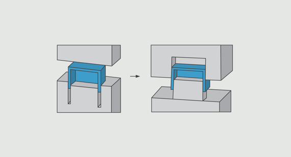How to choose core and cavity placement for molded parts