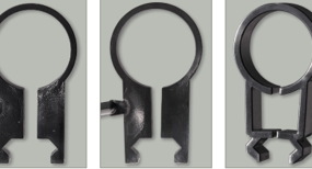 Drei Spritzgusskonstruktionen eines Teiles