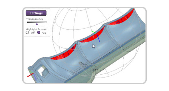 Example of interactive CAD model