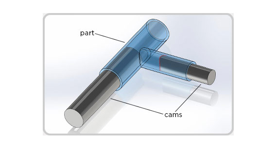 Reducing side channel diameter