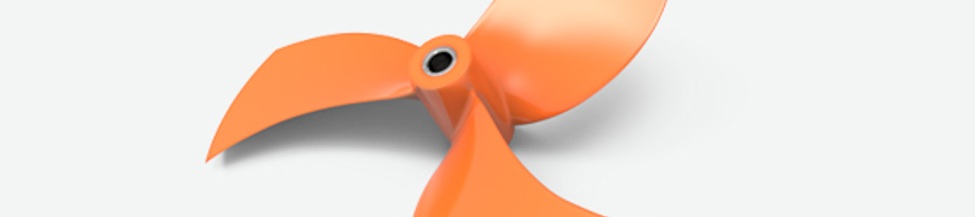 orange overmolded part with metal insert