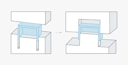 Choosing Core and Cavity Placement for Molded Parts