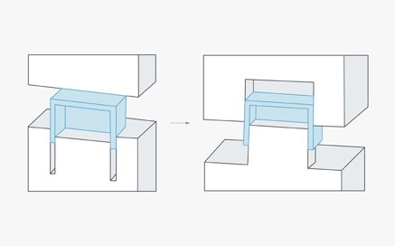 Choosing Core and Cavity Placement for Molded Parts
