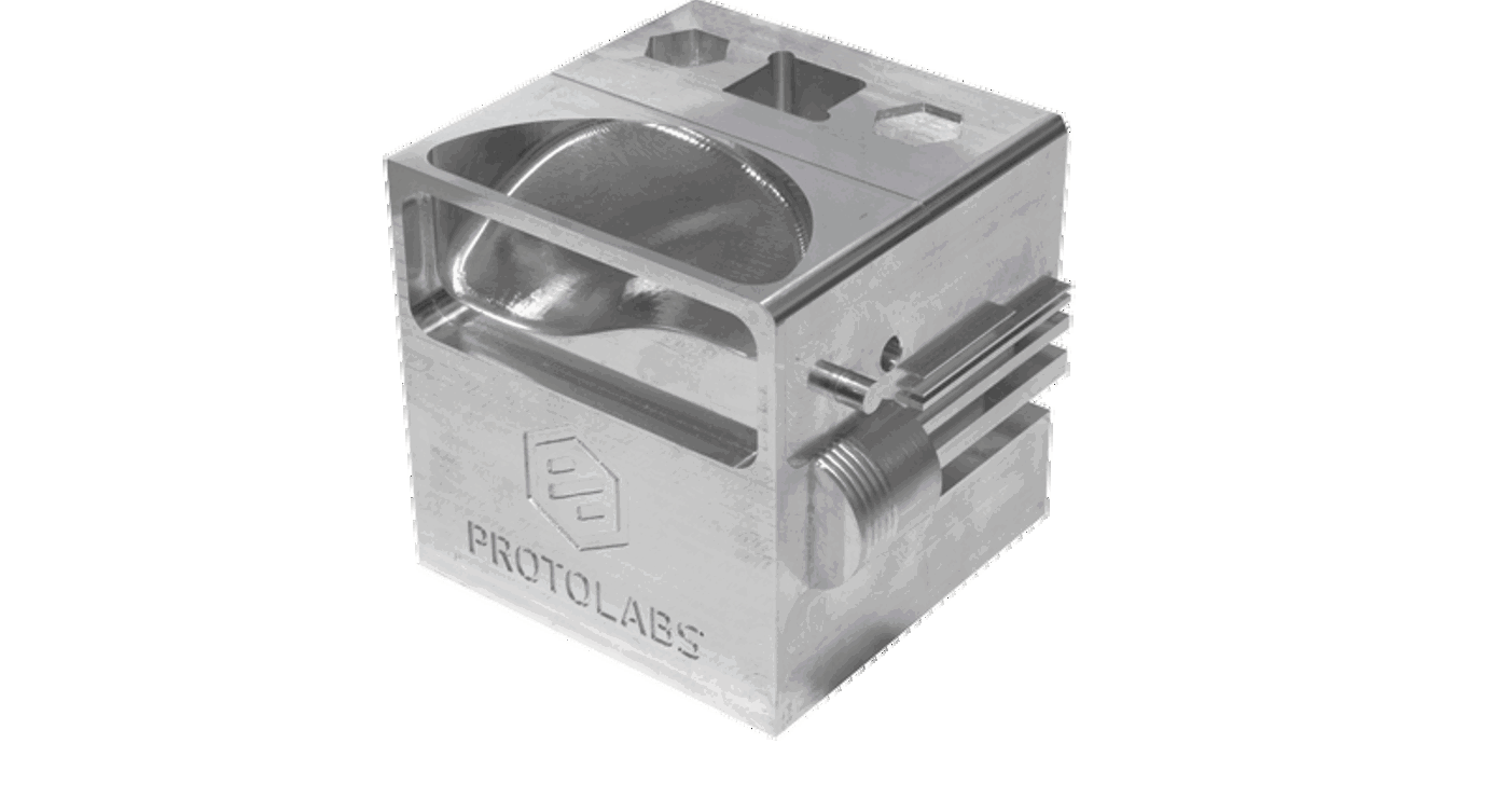 CNC machined cube