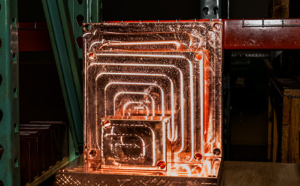 copper metal block of material