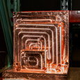 copper metal block of material