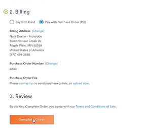 submitting your order