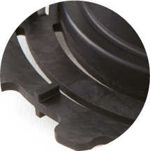 ABS Black Plastic CNC Milled Part, sharp edges removed