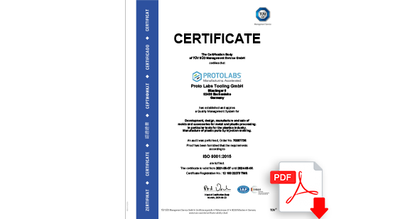 ISO 9001-2015 Design Development Production and Distribution of Injection Moulding Tools and Plastic Parts