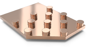 Machined copper part for use in aerospace