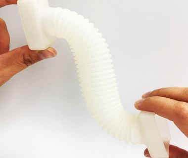 3D printed silicone white part