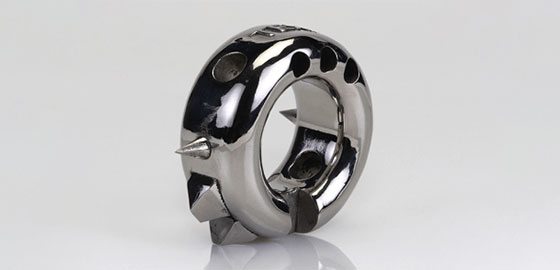 A Round and Silver 3D Printed part