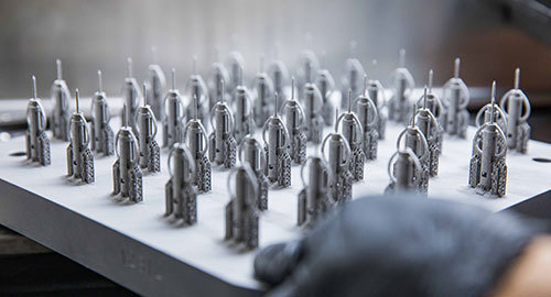 Silver 3D printed parts