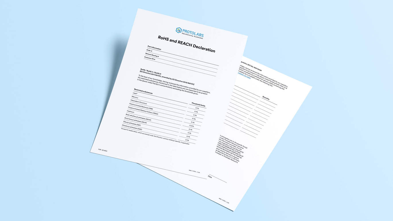ROHS and REACH Certifications