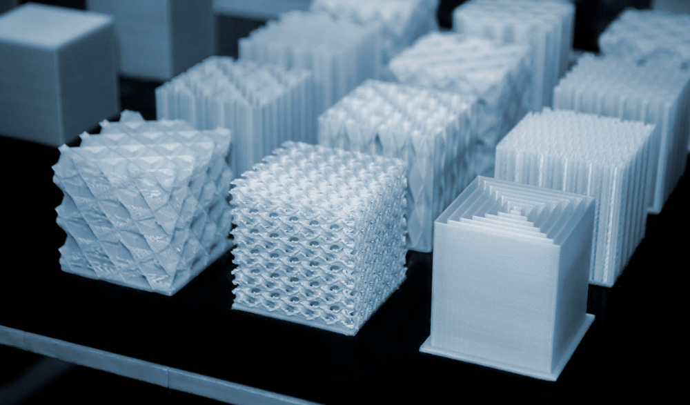 Sample 3D printed parts