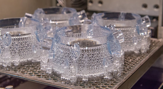 transparente 3D-gedruckte Teile
