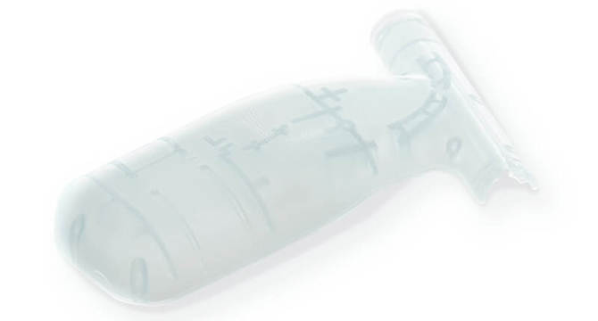 3D Printed PP-like Translucent White (Somos 9120) Part