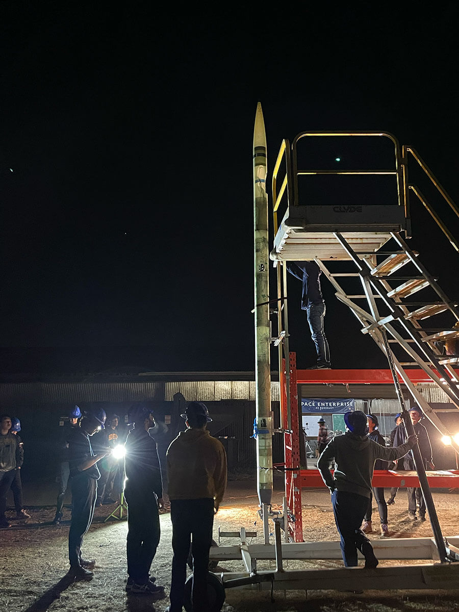 Rocket at night