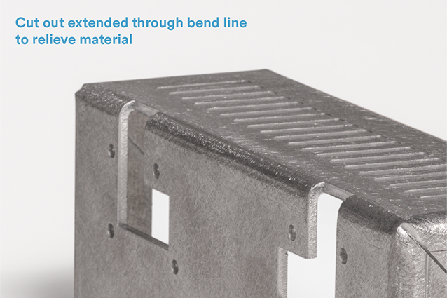 eliminating deformation is possible by extending the L-shape through the bend line