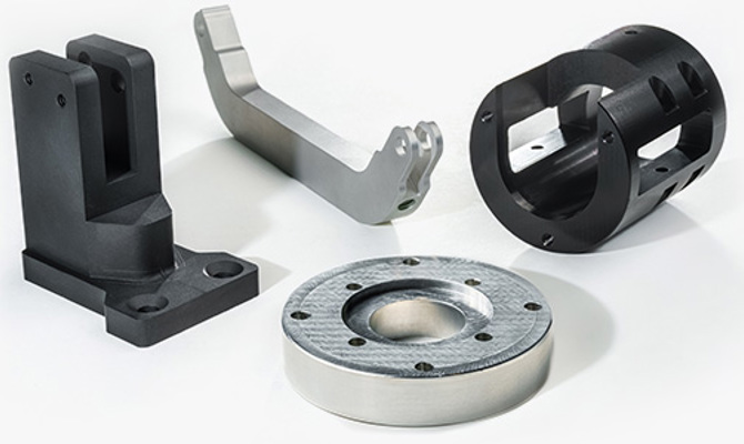 Black and chrome parts from Digital Manufacturing Experts