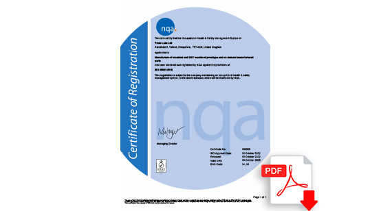 ISO 45001:2018 Manufacture Moulded and CNC Machined Prototypes and On-Demand Manufactured Parts